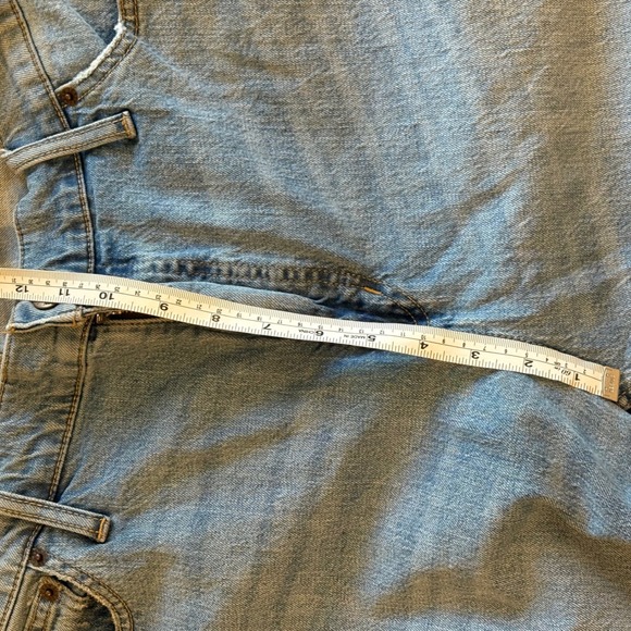 J. Crew High-Rise Flare Crop Jeans Distressed Denim Light Wash Size 34 - Picture 6 of 7